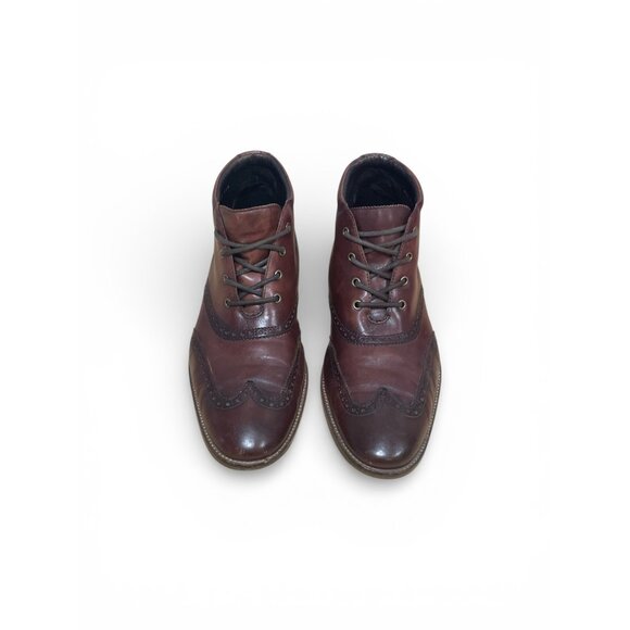 Cole Haan Liam Chukka II Men\'s 10 Wingtip Leather Ankle Boots Brogue Lace C11053 main image 6